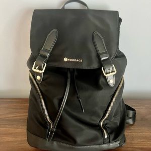 Nordace Elize Black/Gold Backpack - good for travelers, city commuters, moms